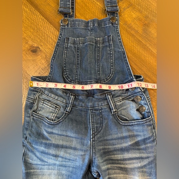 Machine Nouvelle Mode Women’s Denim Crop Y2K Overalls - Picture 4 of 12